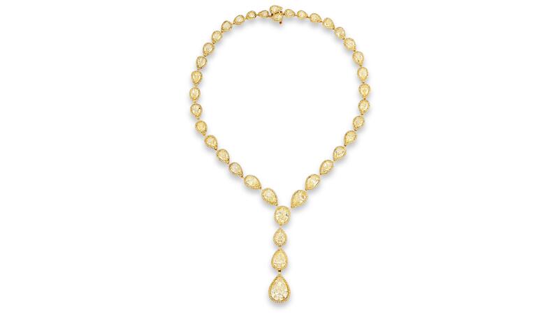 Harry Winston yellow diamond necklace